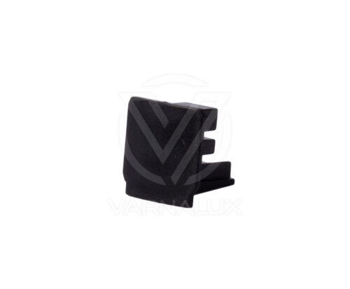 Varnalux End cap of 4 wired 3-phase track rail Black