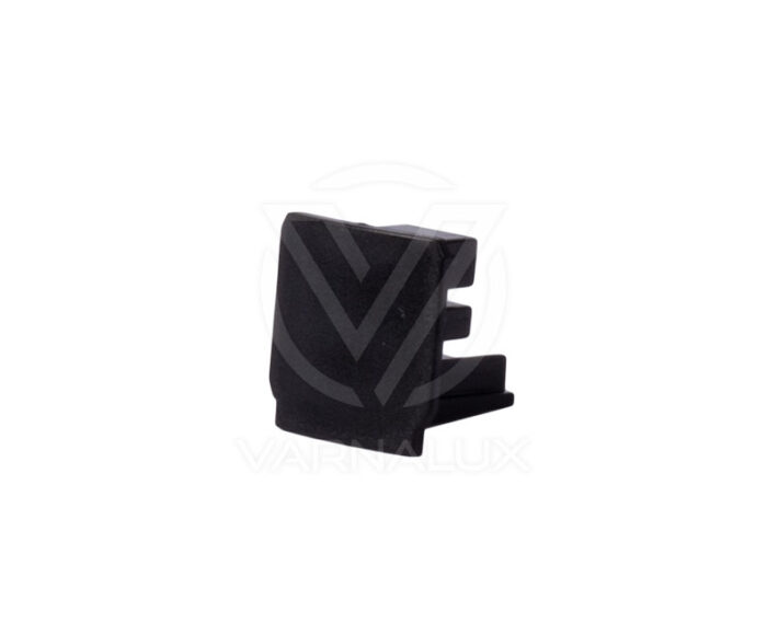 Varnalux End cap of 4 wired 3-phase track rail Black