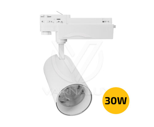 Varnalux LED Tracklight 30W Philips driver and chip, white