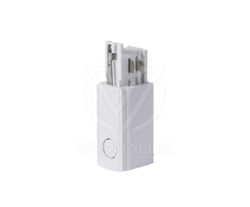 Varnalux Power supply connector of 4 wired 3-phase track rail white