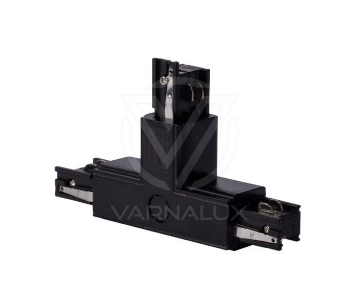 Varnalux "T" shape square 4 wired 3-phase connector Black